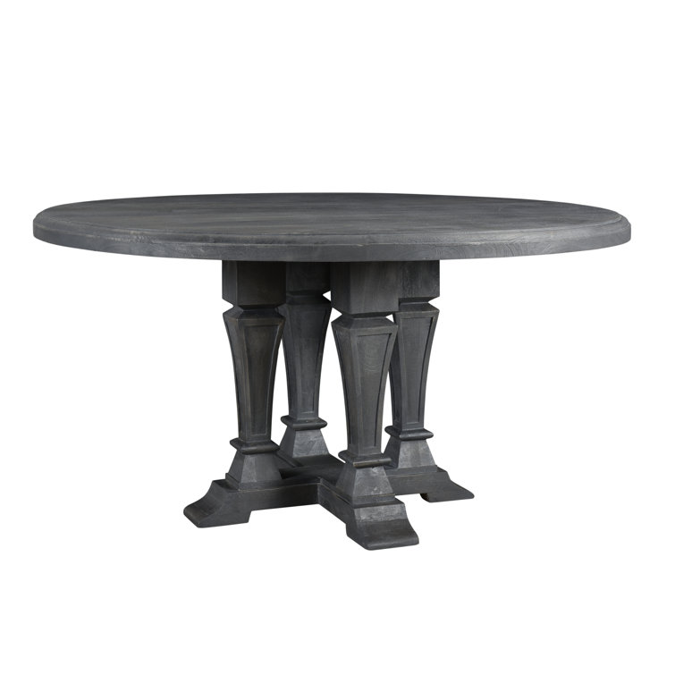 Gracie Oaks Rael 60'' Mango Solid Wood Pedestal Dining Table Wayfair